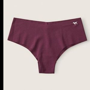 Victoria's secret burgundy no show cheeky  kinckers & Black Cheeky Raw Cut Puppy